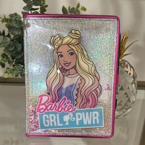 Barbie Glittery Notebook with Pink with Pen